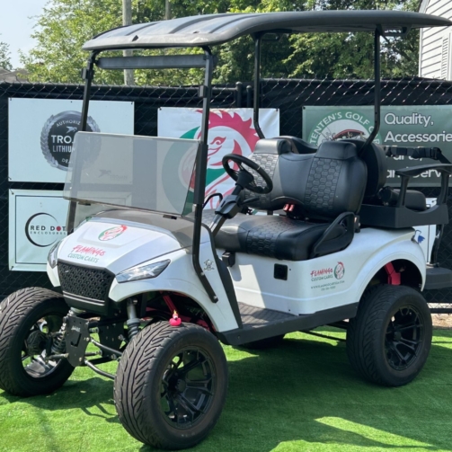 Customized golf cart with off-road tires available for sale in atlanta
